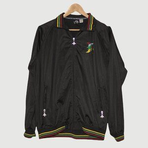 LRG Limited Research Group Rasta Jamaica 420 Zip Up Track Jacket Size XL